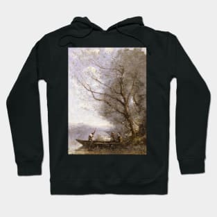 The Ferryman by Jean-Baptiste-Camille Corot Hoodie